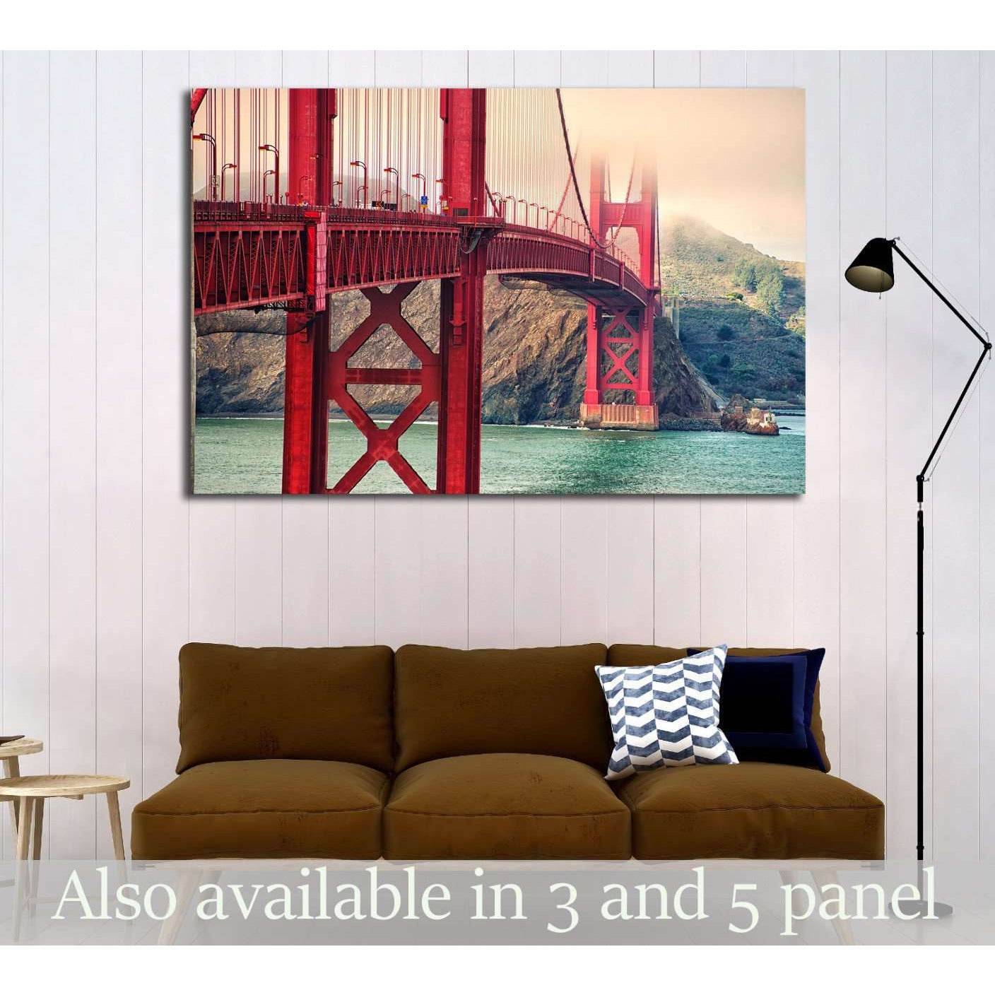 golden gate №1936 Ready to Hang Canvas Print - Zellart Canvas Prints ALL_Products, s-1936