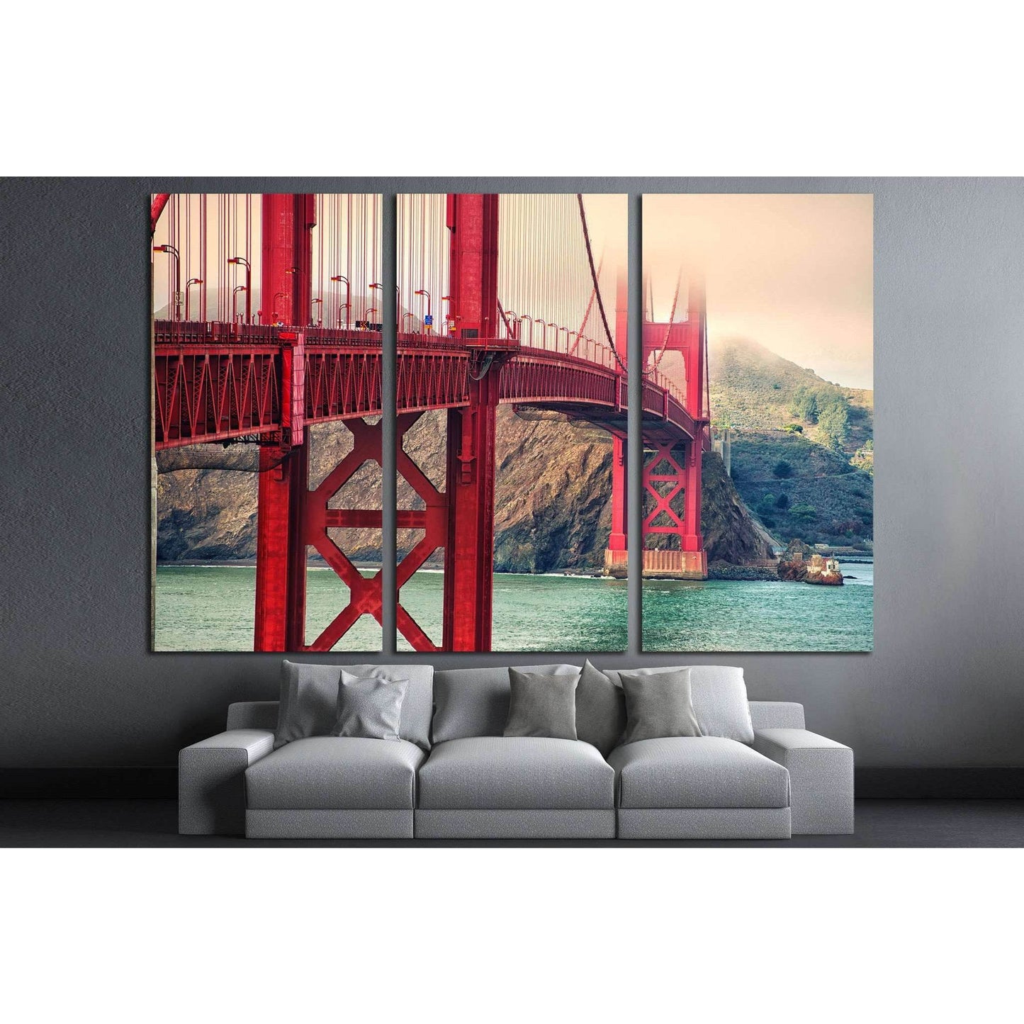 golden gate №1936 Ready to Hang Canvas Print - Zellart Canvas Prints ALL_Products, s-1936