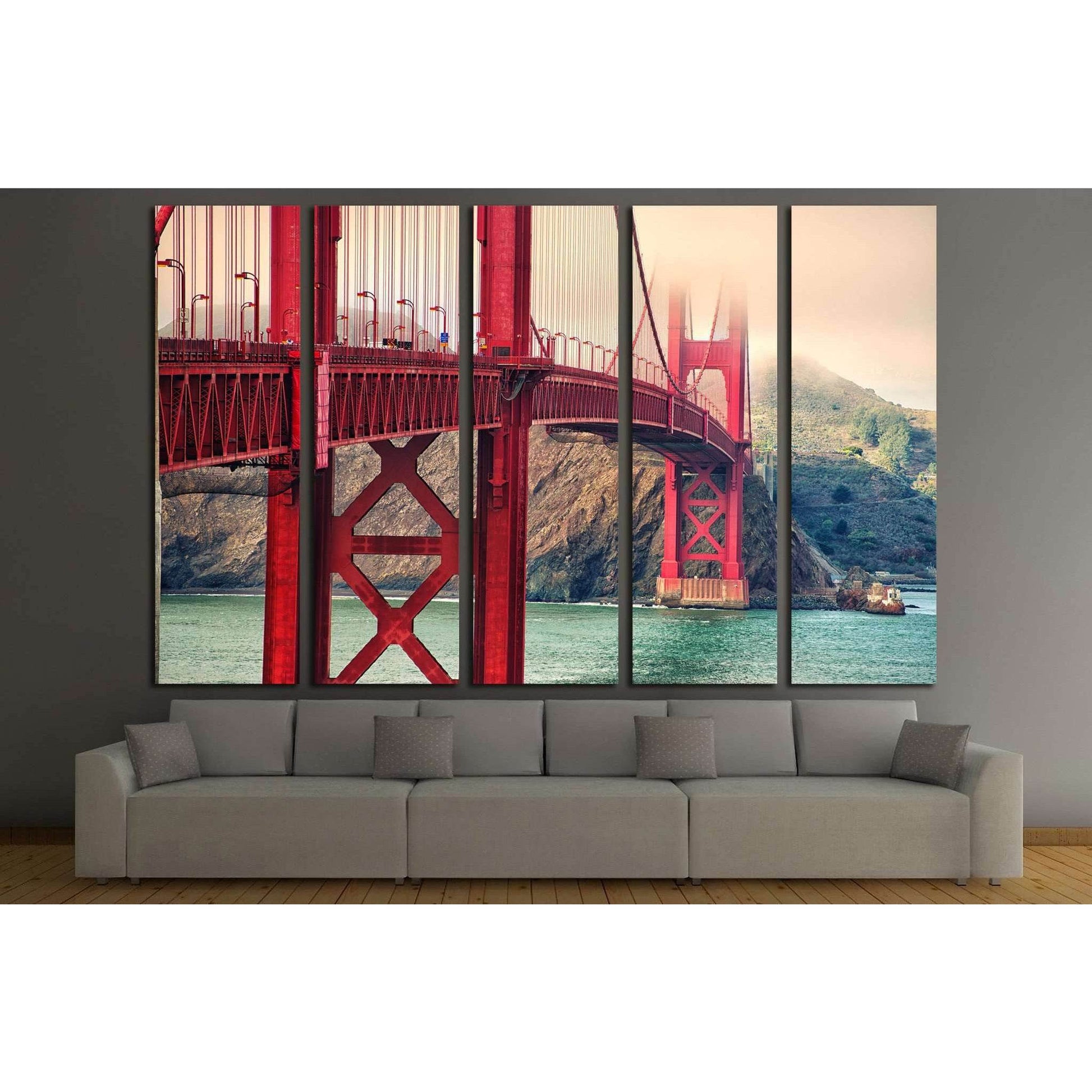 golden gate №1936 Ready to Hang Canvas Print - Zellart Canvas Prints ALL_Products, s-1936