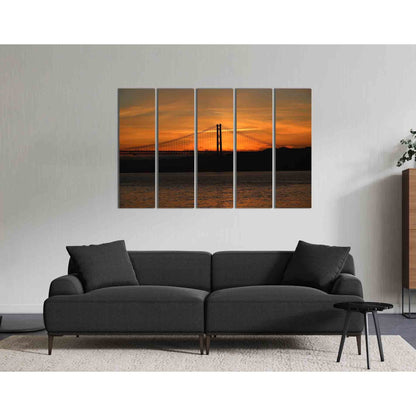 Golden Gate bridge at sunset №D1758 Ready to Hang Canvas Print - Zellart Canvas Prints 0new, ALL_Products, Sunrise & sunset wall art