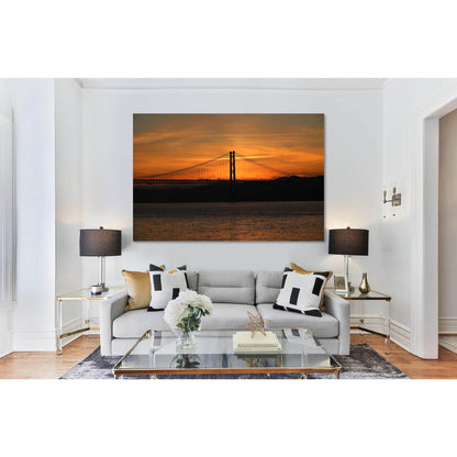 Golden Gate bridge at sunset №D1758 Ready to Hang Canvas Print - Zellart Canvas Prints 0new, ALL_Products, Sunrise & sunset wall art