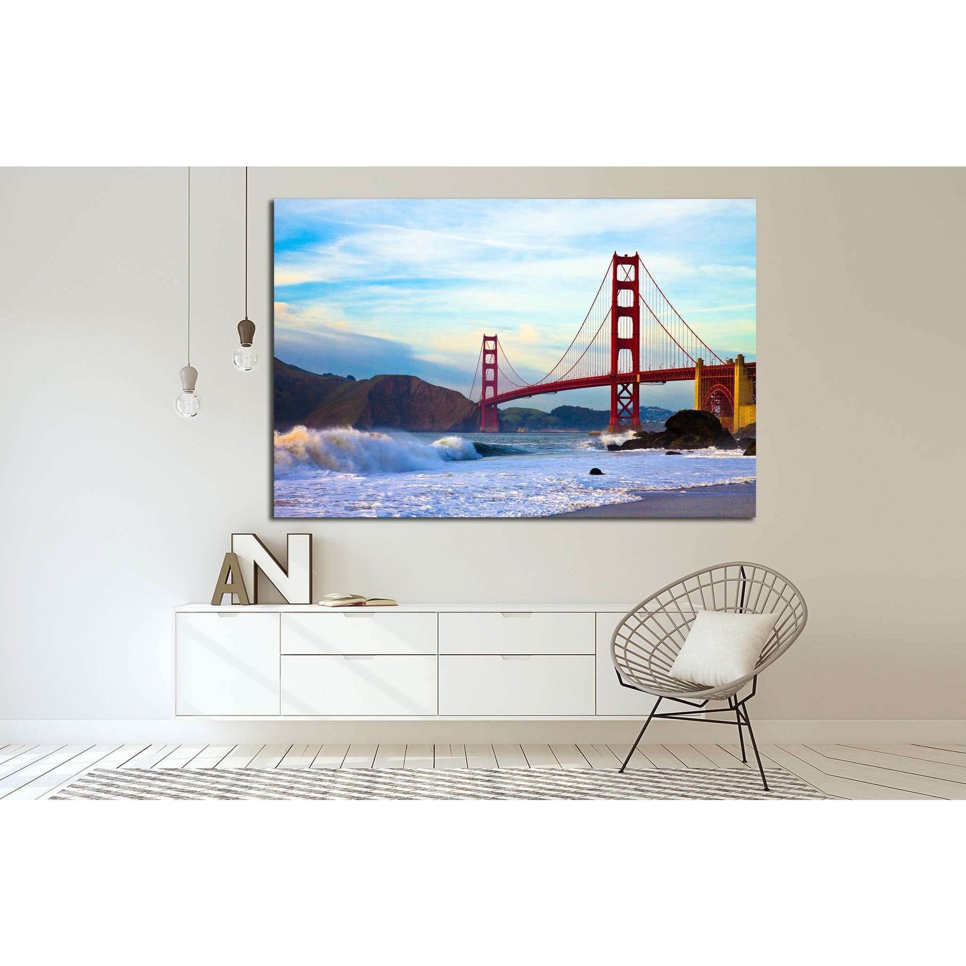 Golden Gate Bridge, Marshall Beach, San Francisco №1506 Ready to Hang Canvas PrintCanvas art arrives ready to hang, with hanging accessories included and no additional framing required. Every canvas print is hand-crafted, made on-demand at our workshop an