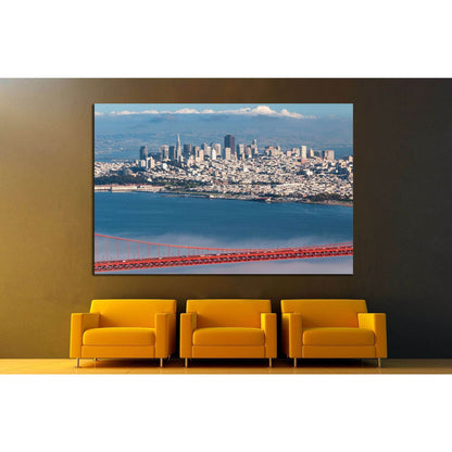 Golden Gate Bridge, San Francisco Peninsula to Marin County,California №1248 Ready to Hang Canvas Print - Zellart Canvas Prints ALL_Products, s-1248