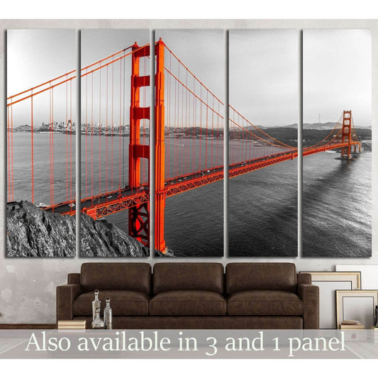 Golden Gate, San Francisco №737 Ready to Hang Canvas Print - Zellart Canvas Prints ALL_Products, s-737