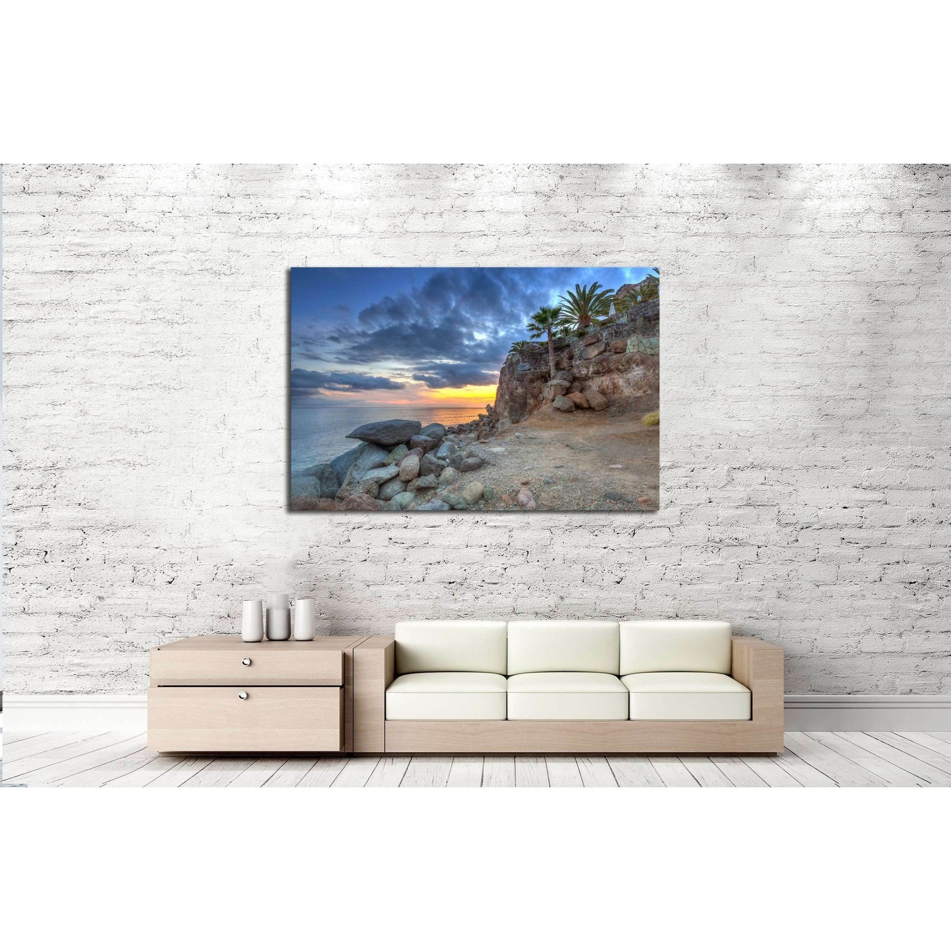 Gran Canaria island, Spain №3160 Ready to Hang Canvas Print - Zellart Canvas Prints ALL_Products, s-3160