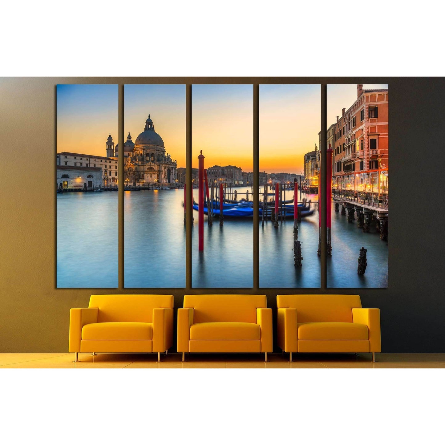 Grand Canal and Basilica Santa Maria della Salute, Venice, Italy №3038 Ready to Hang Canvas Print - Zellart Canvas Prints ALL_Products, s-3038