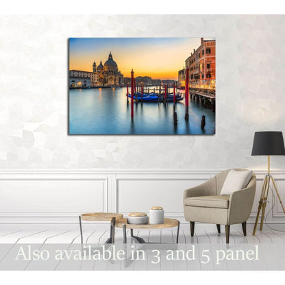 Grand Canal and Basilica Santa Maria della Salute, Venice, Italy №3038 Ready to Hang Canvas Print - Zellart Canvas Prints ALL_Products, s-3038