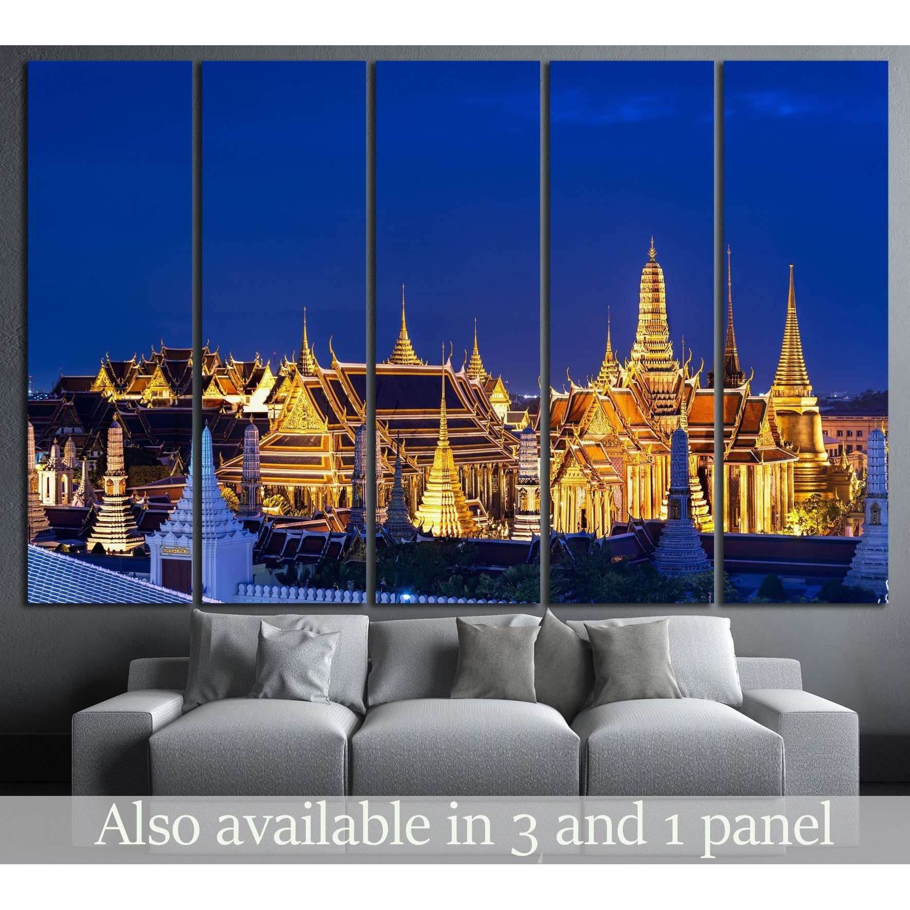 Grand palace, bangkok, Thailand №813 Ready to Hang Canvas Print