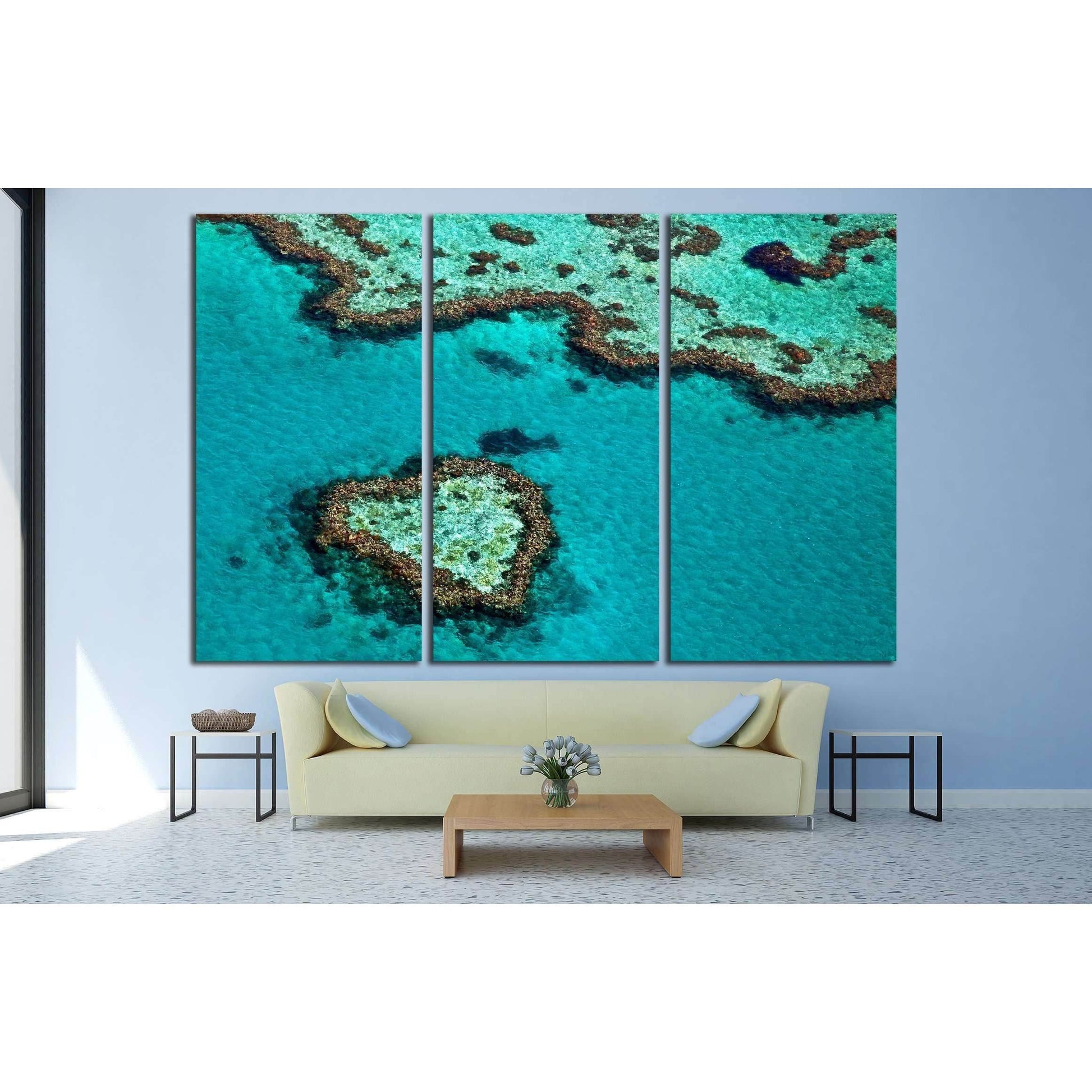 Great Barrier Reef Australia №2850 Ready to Hang Canvas Print - Zellart Canvas Prints ALL_Products, s-2850