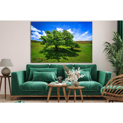 Green Tree In The Summer Day №SL1056 Ready to Hang Canvas Print - Zellart Canvas Prints 0new, ALL_Products, Trees Wall Art