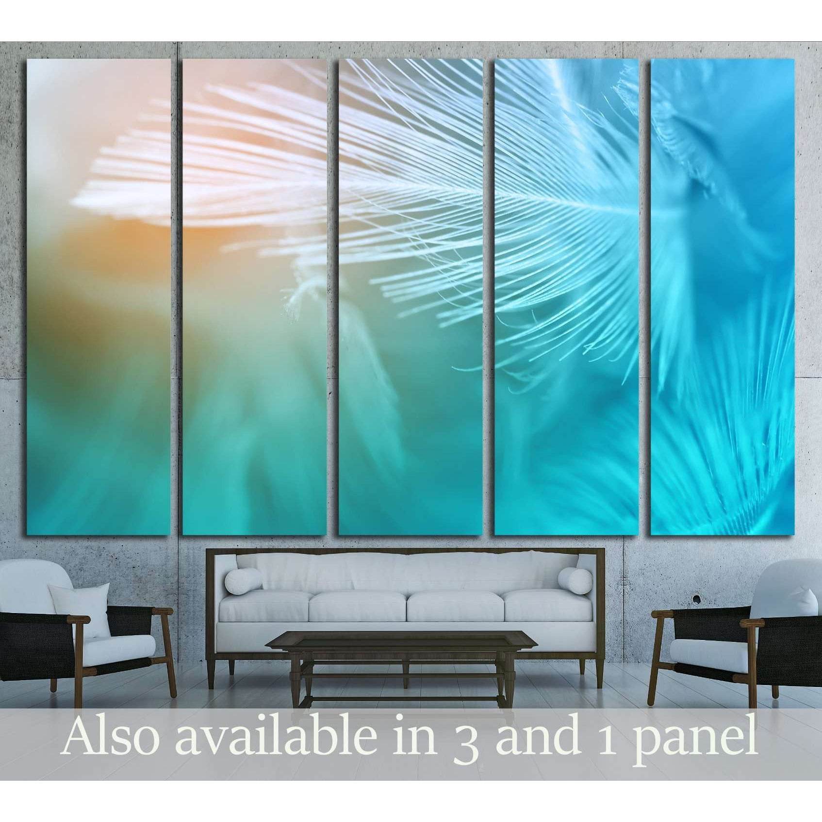Green turquoise and blue color trends chicken feather texture background №3238 Ready to Hang Canvas PrintCanvas art arrives ready to hang, with hanging accessories included and no additional framing required. Every canvas print is hand-crafted, made on-de