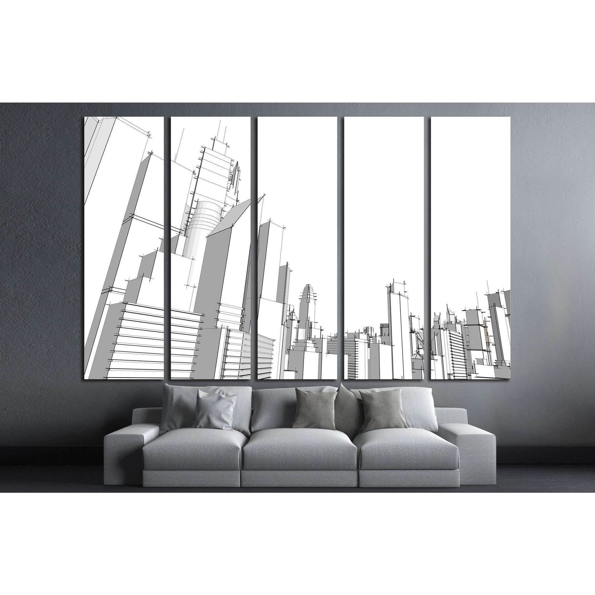 Grey city №1925 Ready to Hang Canvas PrintCanvas art arrives ready to hang, with hanging accessories included and no additional framing required. Every canvas print is hand-crafted, made on-demand at our workshop and expertly stretched around 100% North A