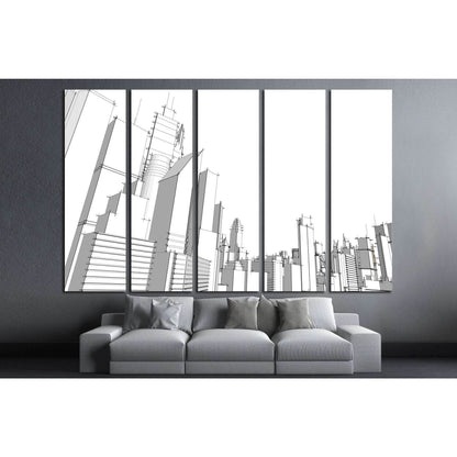 Grey city №1925 Ready to Hang Canvas PrintCanvas art arrives ready to hang, with hanging accessories included and no additional framing required. Every canvas print is hand-crafted, made on-demand at our workshop and expertly stretched around 100% North A