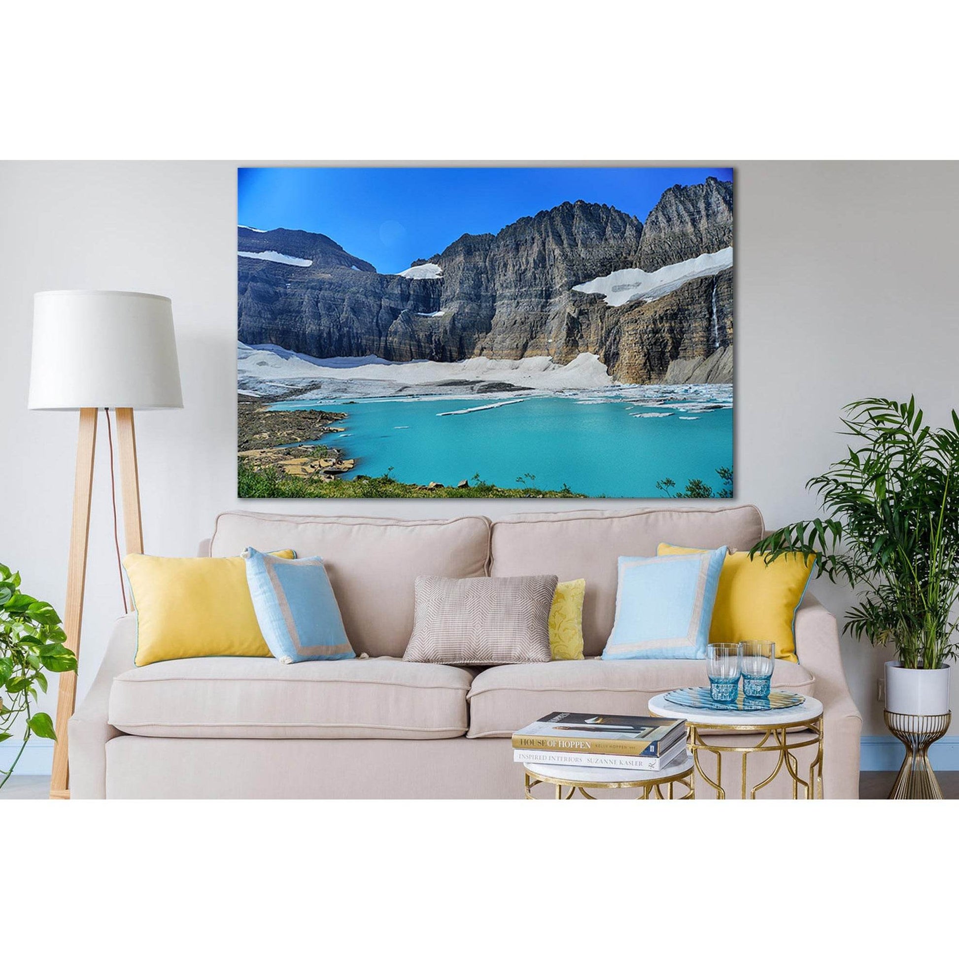 Grinnell Glacier Clear Blue Sky №SL1345 Ready to Hang Canvas Print - Zellart Canvas Prints 0new, ALL_Products, Glacials