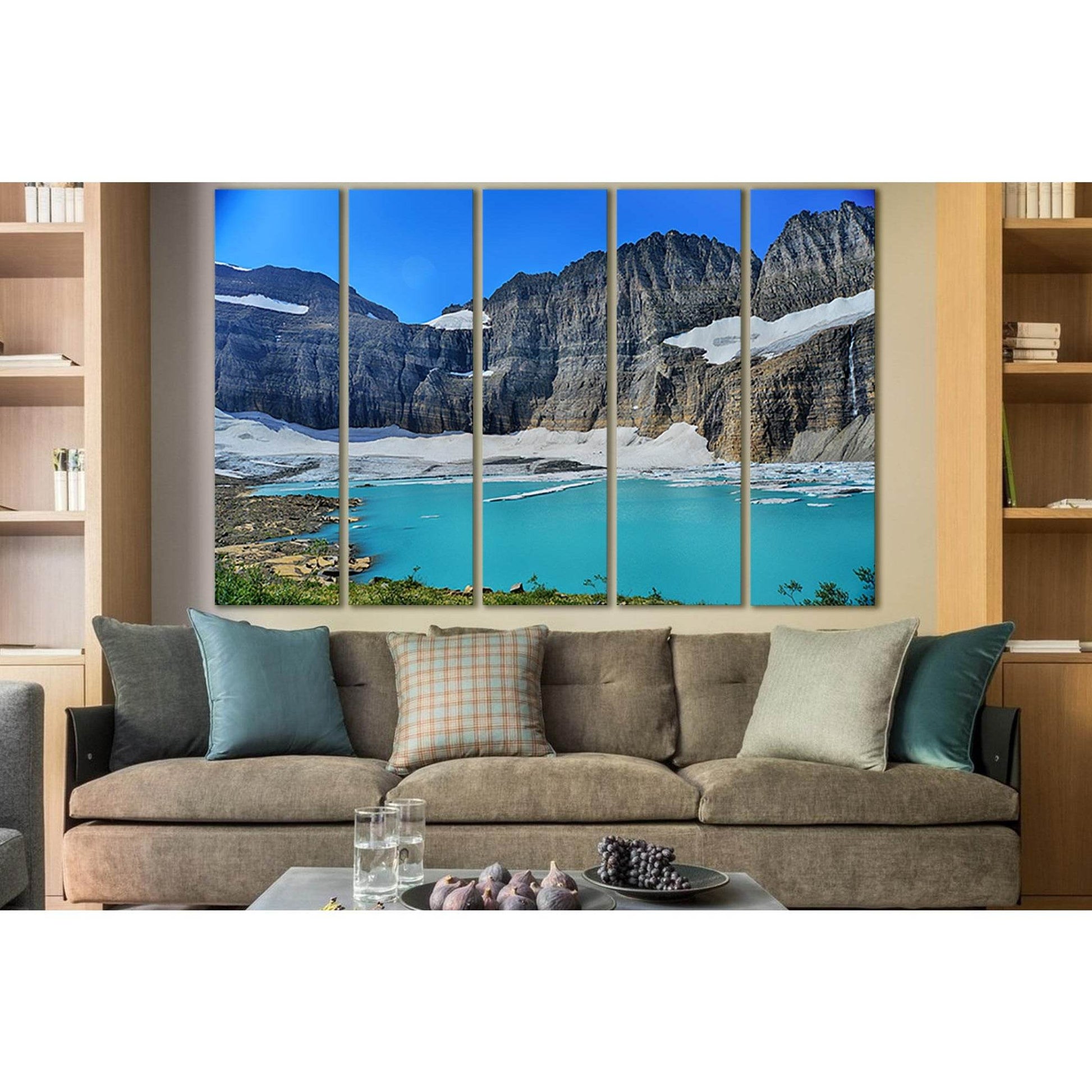 Grinnell Glacier Clear Blue Sky №SL1345 Ready to Hang Canvas Print - Zellart Canvas Prints 0new, ALL_Products, Glacials