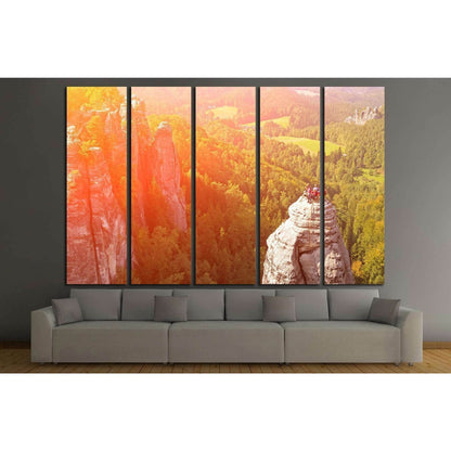 Group of climbers on a cliff №1382 Ready to Hang Canvas PrintCanvas art arrives ready to hang, with hanging accessories included and no additional framing required. Every canvas print is hand-crafted, made on-demand at our workshop and expertly stretched