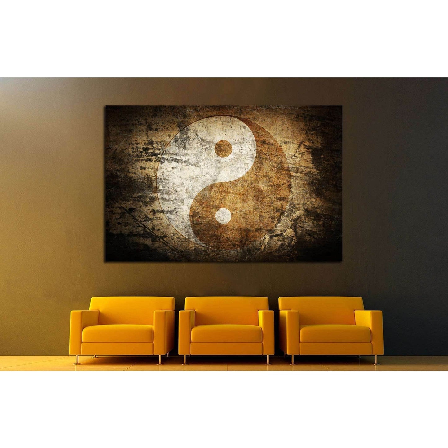 Grunge yin yang №745 Ready to Hang Canvas PrintCanvas art arrives ready to hang, with hanging accessories included and no additional framing required. Every canvas print is hand-crafted, made on-demand at our workshop and expertly stretched around 100% No