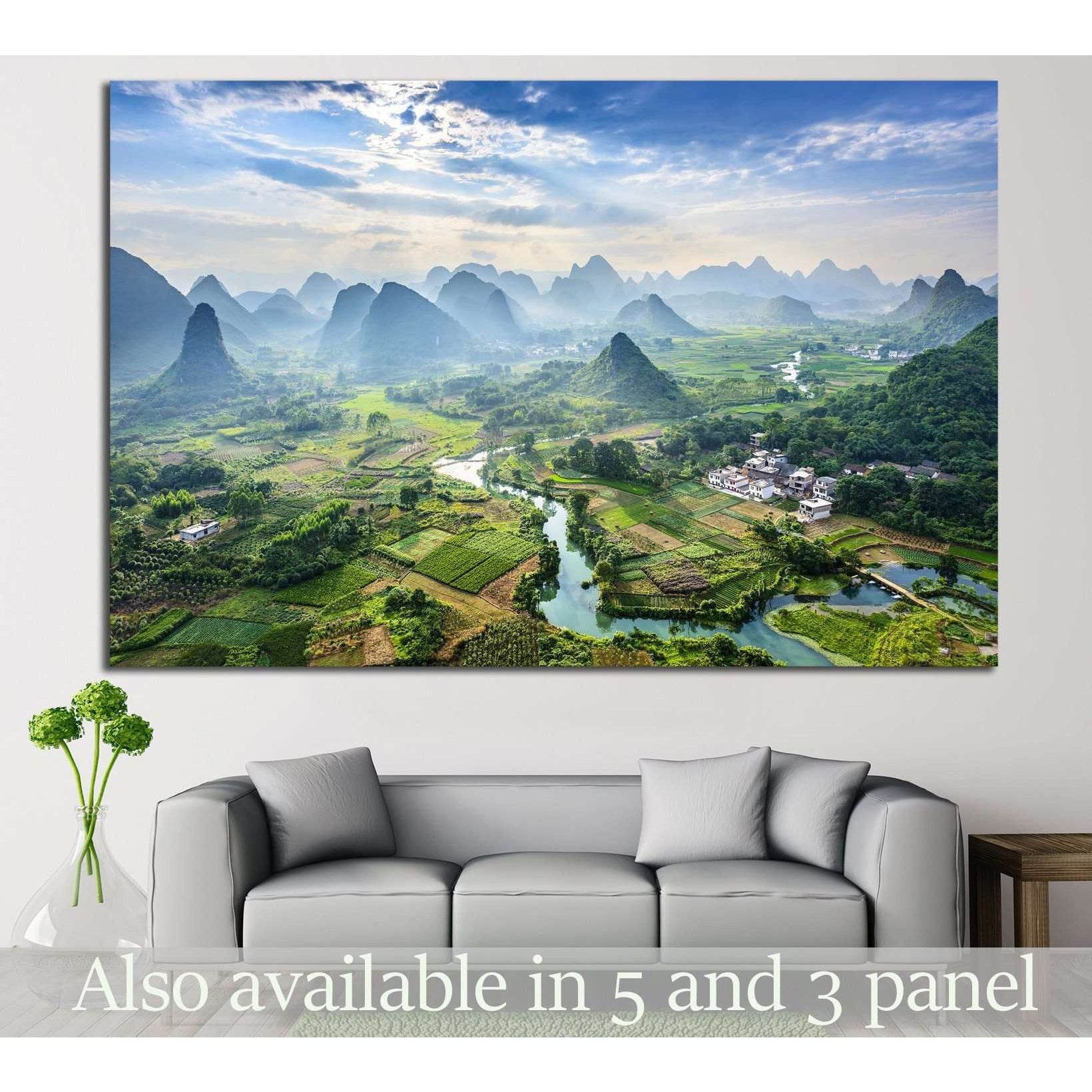 Guangxi Province, China №625 Ready to Hang Canvas Print - Zellart Canvas Prints ALL_Products, s-625