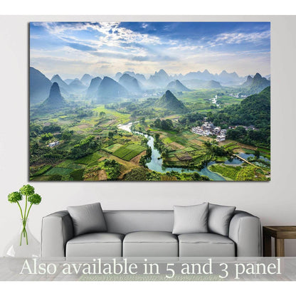Guangxi Province, China №625 Ready to Hang Canvas Print - Zellart Canvas Prints ALL_Products, s-625