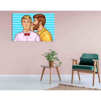 Haired man with beard №2130 Ready to Hang Canvas Print - Zellart Canvas Prints 2130, ALL_Products