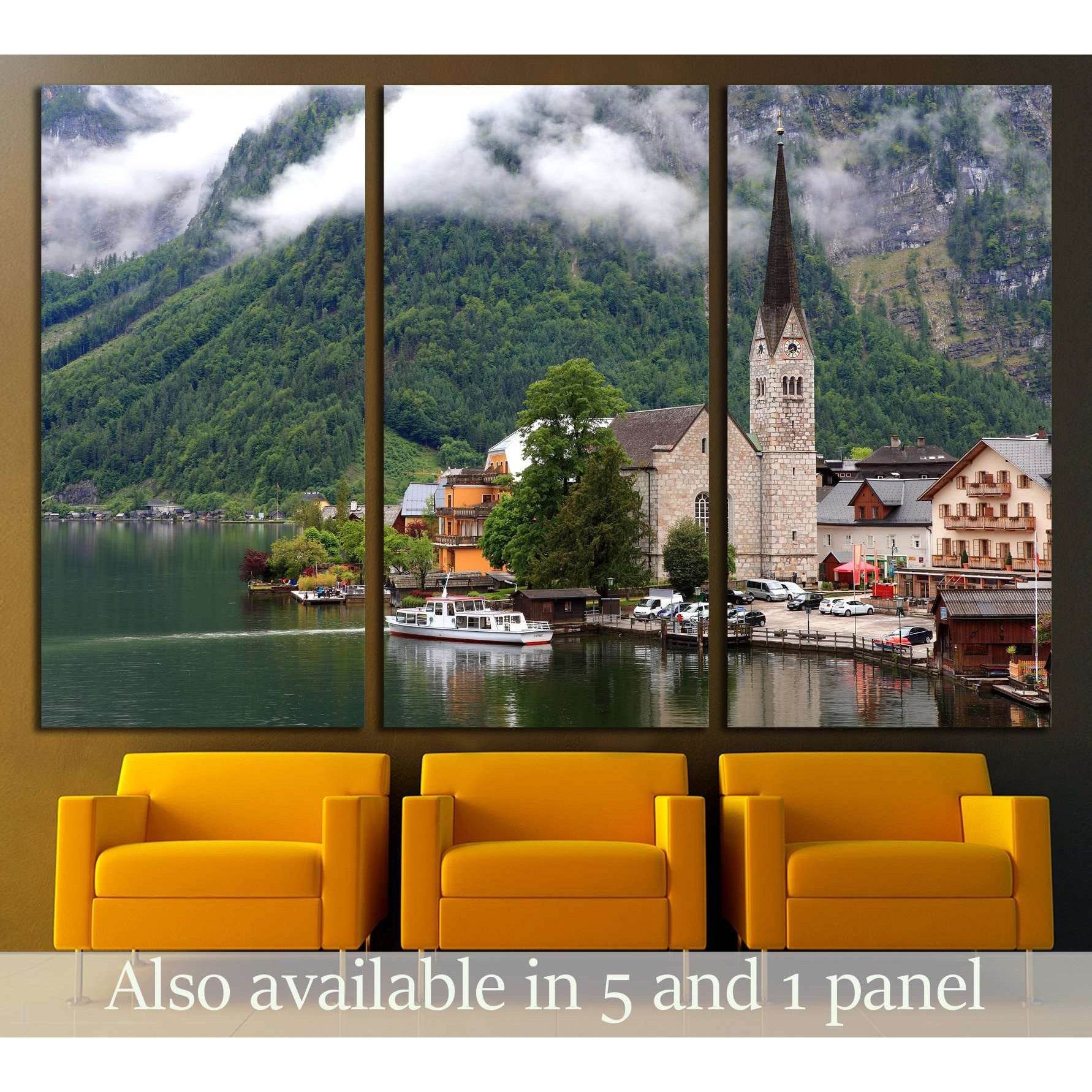 Hallstatt, the most beautiful lake town in the world, Austria. №2630 Ready to Hang Canvas Print - Zellart Canvas Prints ALL_Products, s-2630