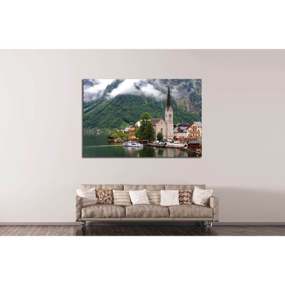 Hallstatt, the most beautiful lake town in the world, Austria. №2630 Ready to Hang Canvas Print - Zellart Canvas Prints ALL_Products, s-2630