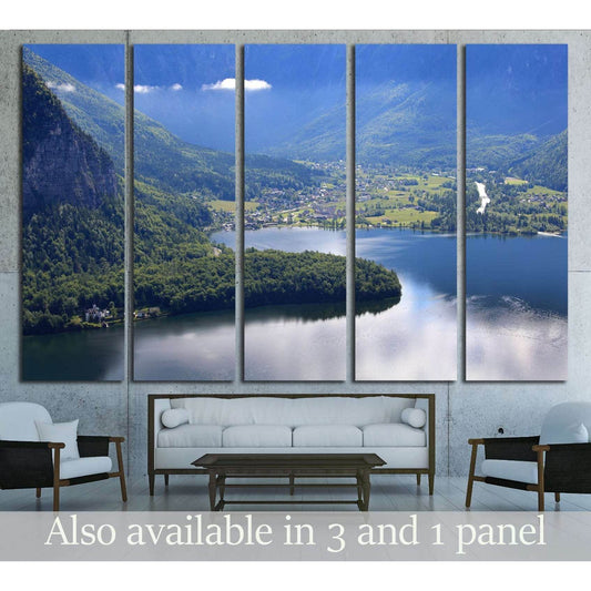 Hallstatt, the most beautiful lake town in the world, Austria №2844 Ready to Hang Canvas Print - Zellart Canvas Prints ALL_Products, s-2844