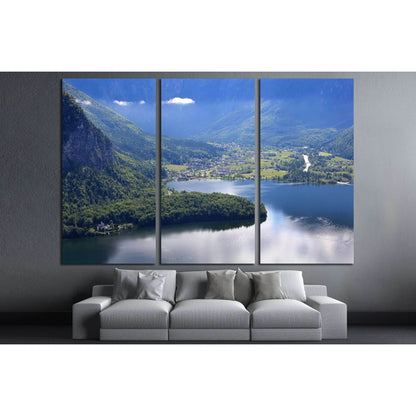 Hallstatt, the most beautiful lake town in the world, Austria №2844 Ready to Hang Canvas Print - Zellart Canvas Prints ALL_Products, s-2844