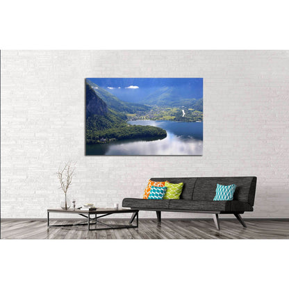 Hallstatt, the most beautiful lake town in the world, Austria №2844 Ready to Hang Canvas Print - Zellart Canvas Prints ALL_Products, s-2844