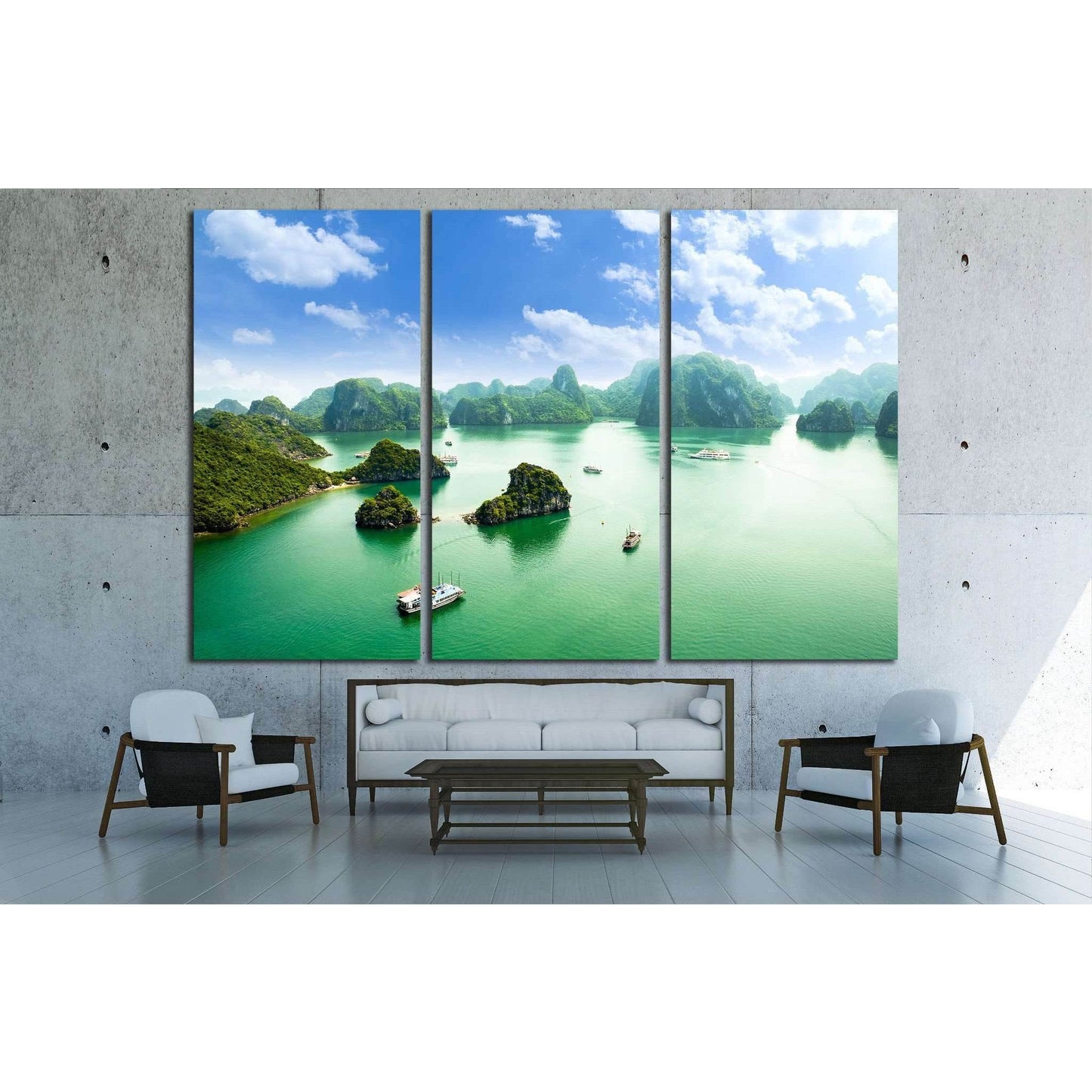 HALONG bay in vietnam, TiTop island №1905 Ready to Hang Canvas Print - Zellart Canvas Prints ALL_Products, s-1905