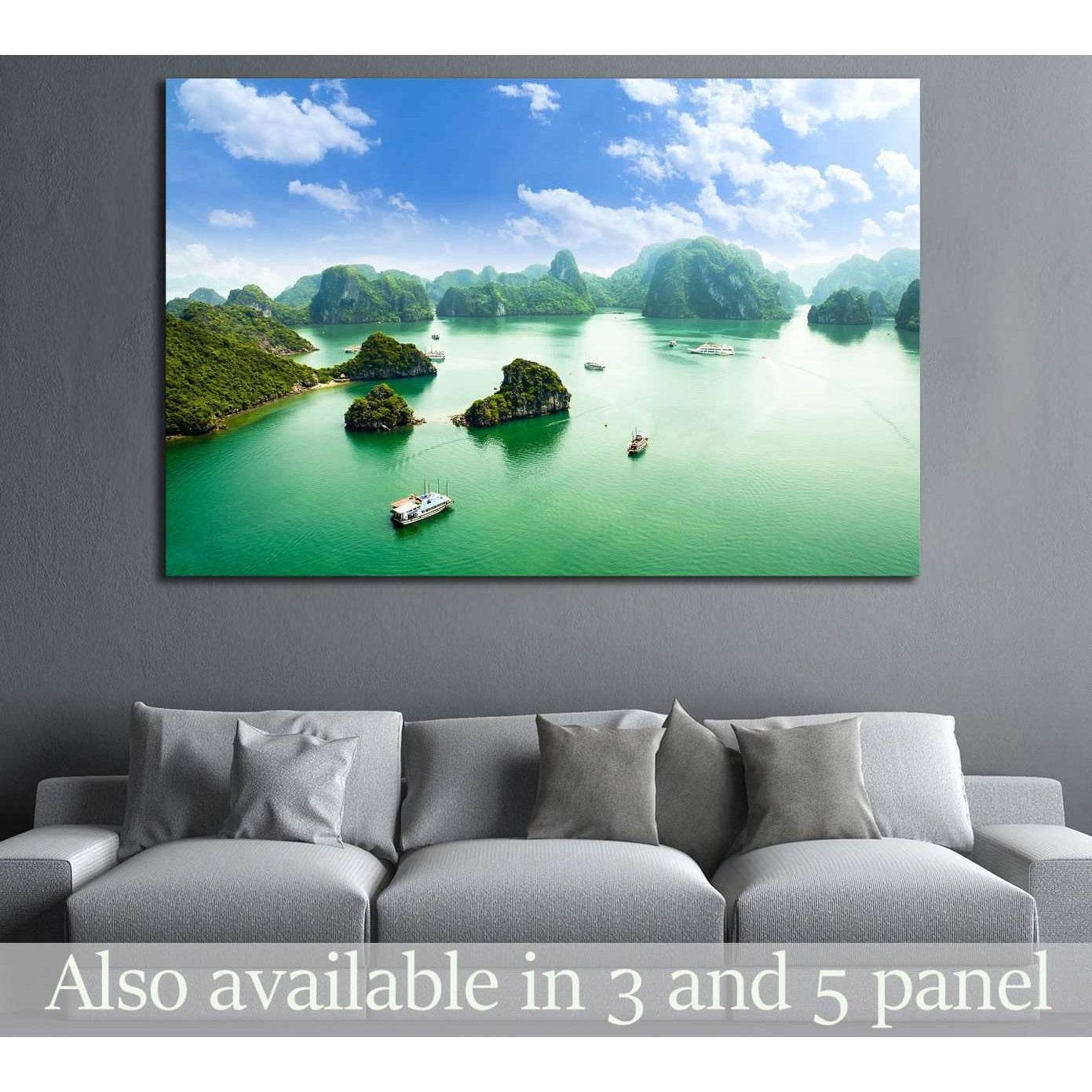 HALONG bay in vietnam, TiTop island №1905 Ready to Hang Canvas Print - Zellart Canvas Prints ALL_Products, s-1905