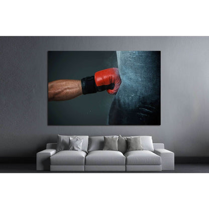 Hand of boxer and punching bag №1375 Ready to Hang Canvas PrintCanvas art arrives ready to hang, with hanging accessories included and no additional framing required. Every canvas print is hand-crafted, made on-demand at our workshop and expertly stretche