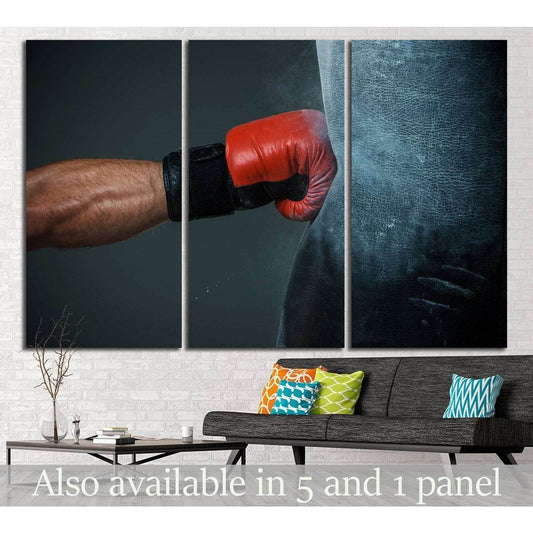 Hand of boxer and punching bag №1375 Ready to Hang Canvas PrintCanvas art arrives ready to hang, with hanging accessories included and no additional framing required. Every canvas print is hand-crafted, made on-demand at our workshop and expertly stretche