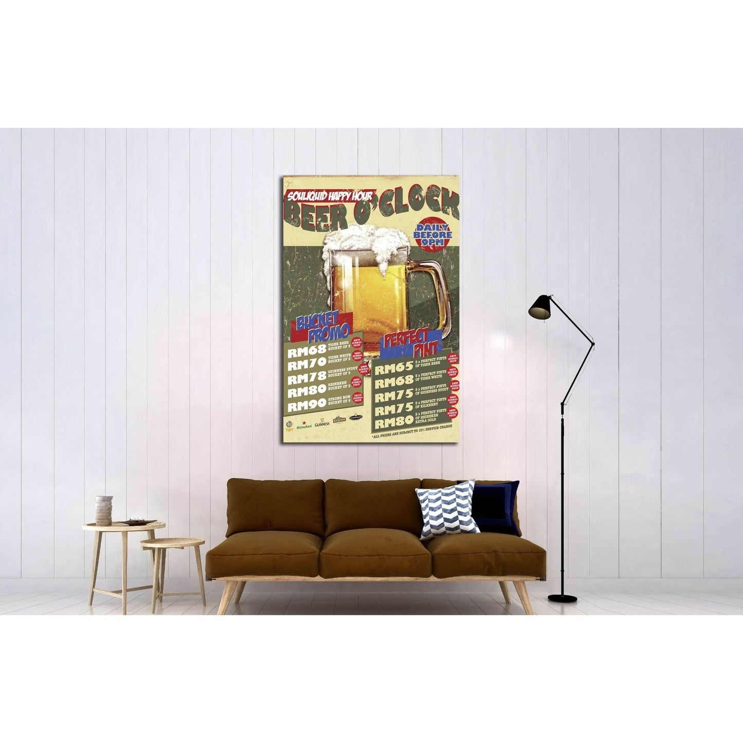 happy hour №3460 Ready to Hang Canvas Print - Zellart Canvas Prints ALL_Products, s-3460