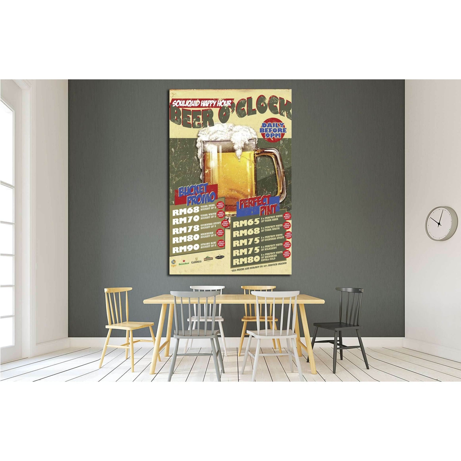 happy hour №3460 Ready to Hang Canvas Print - Zellart Canvas Prints ALL_Products, s-3460