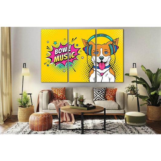 Happy Surprised Dog Pop Art №SL551 Ready to Hang Canvas Print - Zellart Canvas Prints 0new, ALL_Products, Pop ART