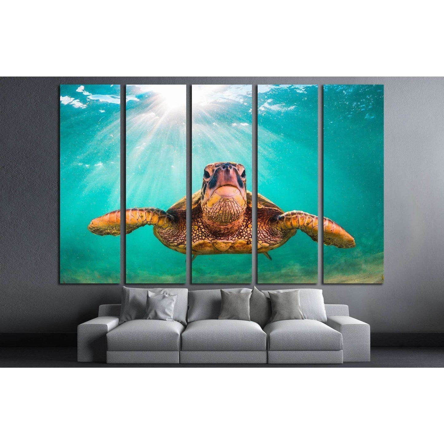 Hawaiian Green Sea Turtle, Pacific Ocean in Hawaii №1859 Ready to Hang Canvas PrintCanvas art arrives ready to hang, with hanging accessories included and no additional framing required. Every canvas print is hand-crafted, made on-demand at our workshop a