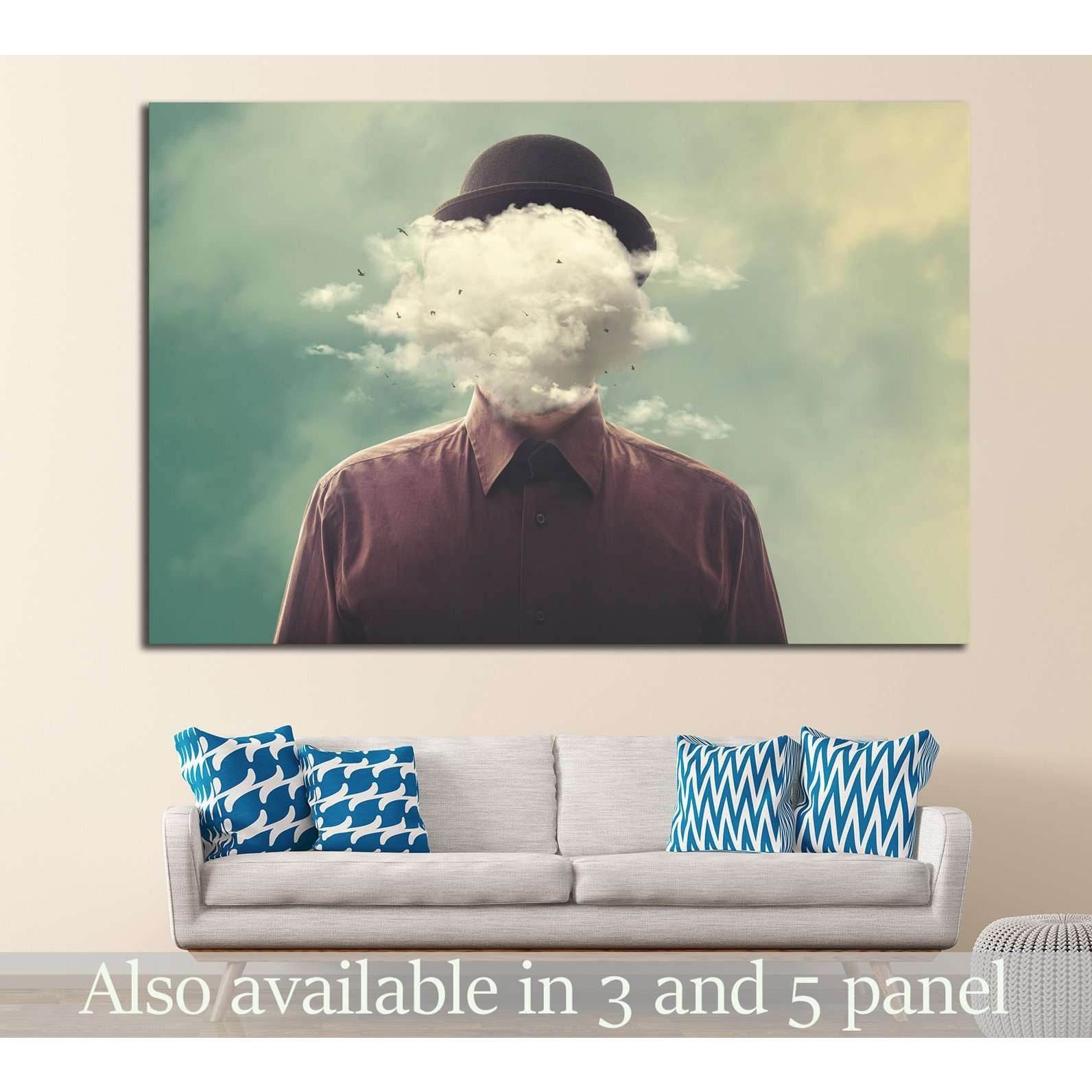 head in the clouds №1087 Ready to Hang Canvas Print - Zellart Canvas Prints ALL_Products, s-1087