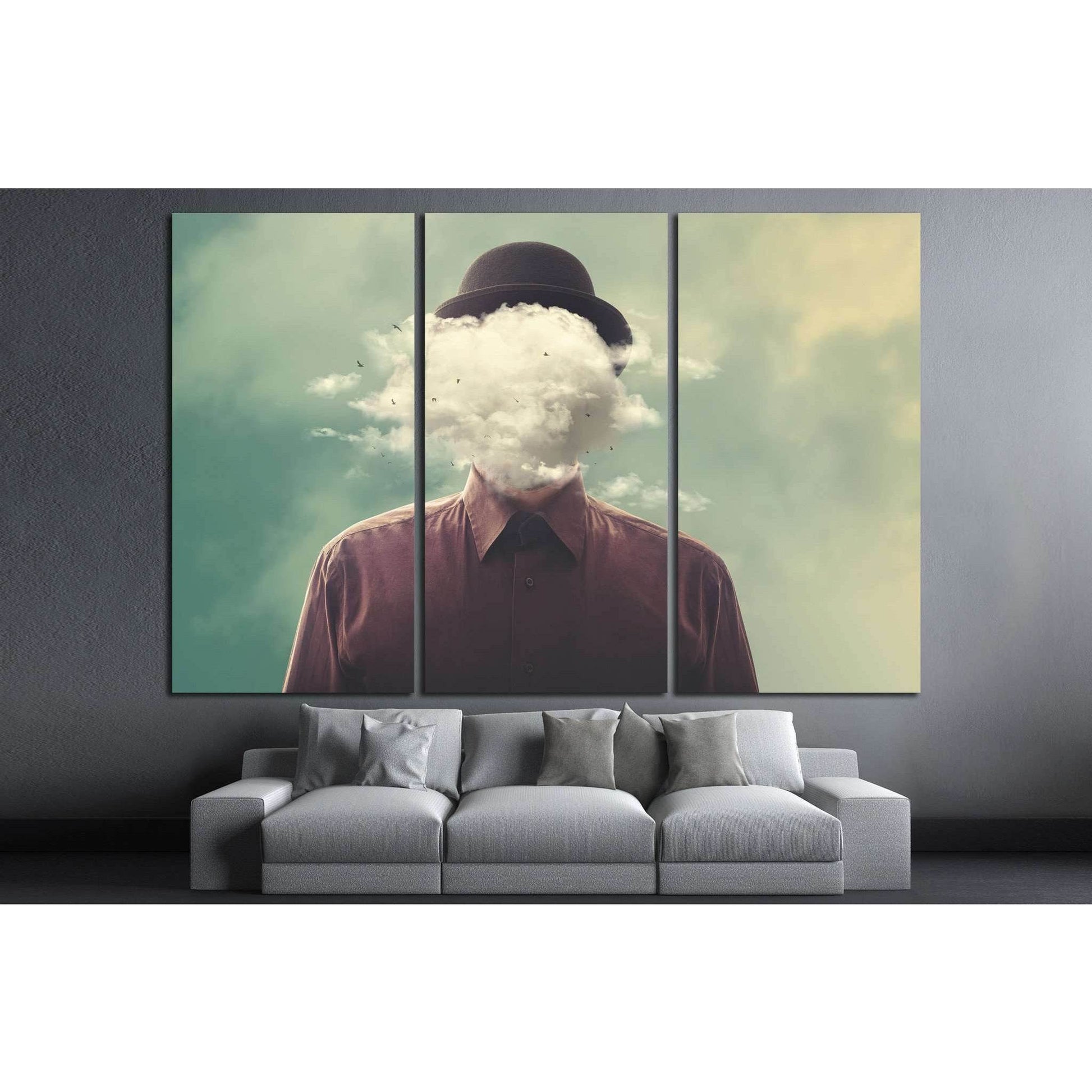 head in the clouds №1087 Ready to Hang Canvas Print - Zellart Canvas Prints ALL_Products, s-1087