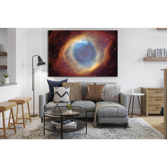 Helix Nebula №SL424 Ready to Hang Canvas Print - Zellart Canvas Prints 0new, ALL_Products, Astronomy & Space Canvas Wall Art