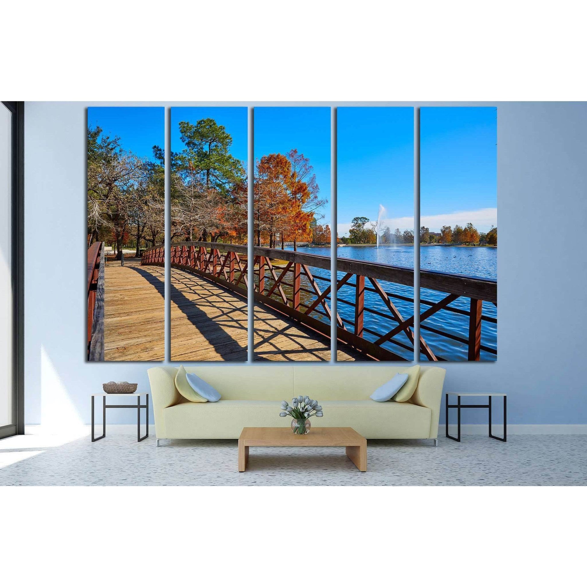 Hermann park, Texas №993 Ready to Hang Canvas Print - Zellart Canvas Prints ALL_Products, s-993