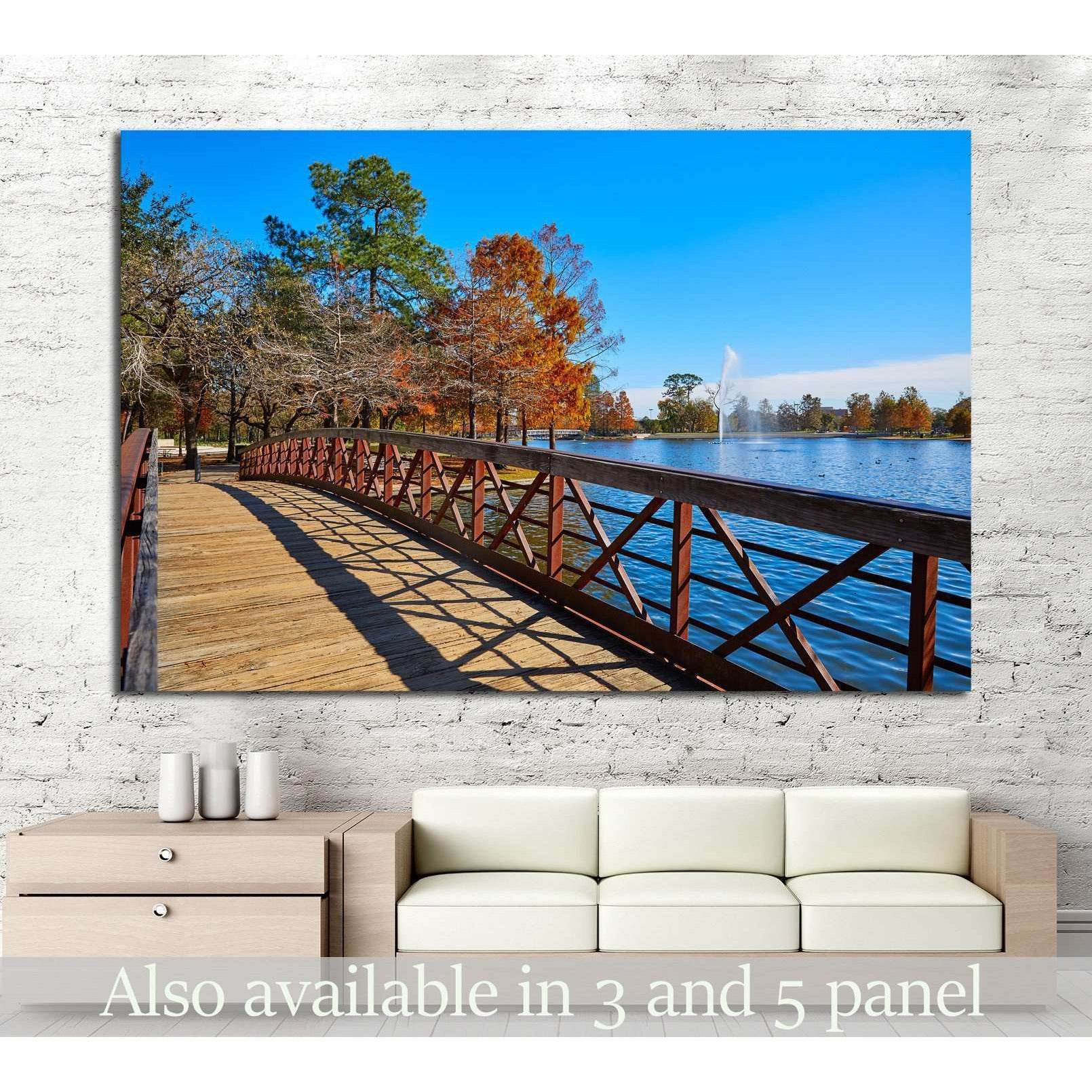 Hermann park, Texas №993 Ready to Hang Canvas Print - Zellart Canvas Prints ALL_Products, s-993