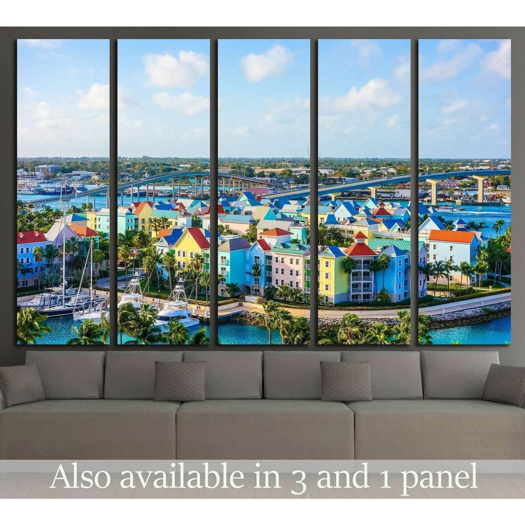 High dynamic range (HDR) Aerial view of the city of Nassau, USA №2325 Ready to Hang Canvas PrintCanvas art arrives ready to hang, with hanging accessories included and no additional framing required. Every canvas print is hand-crafted, made on-demand at o