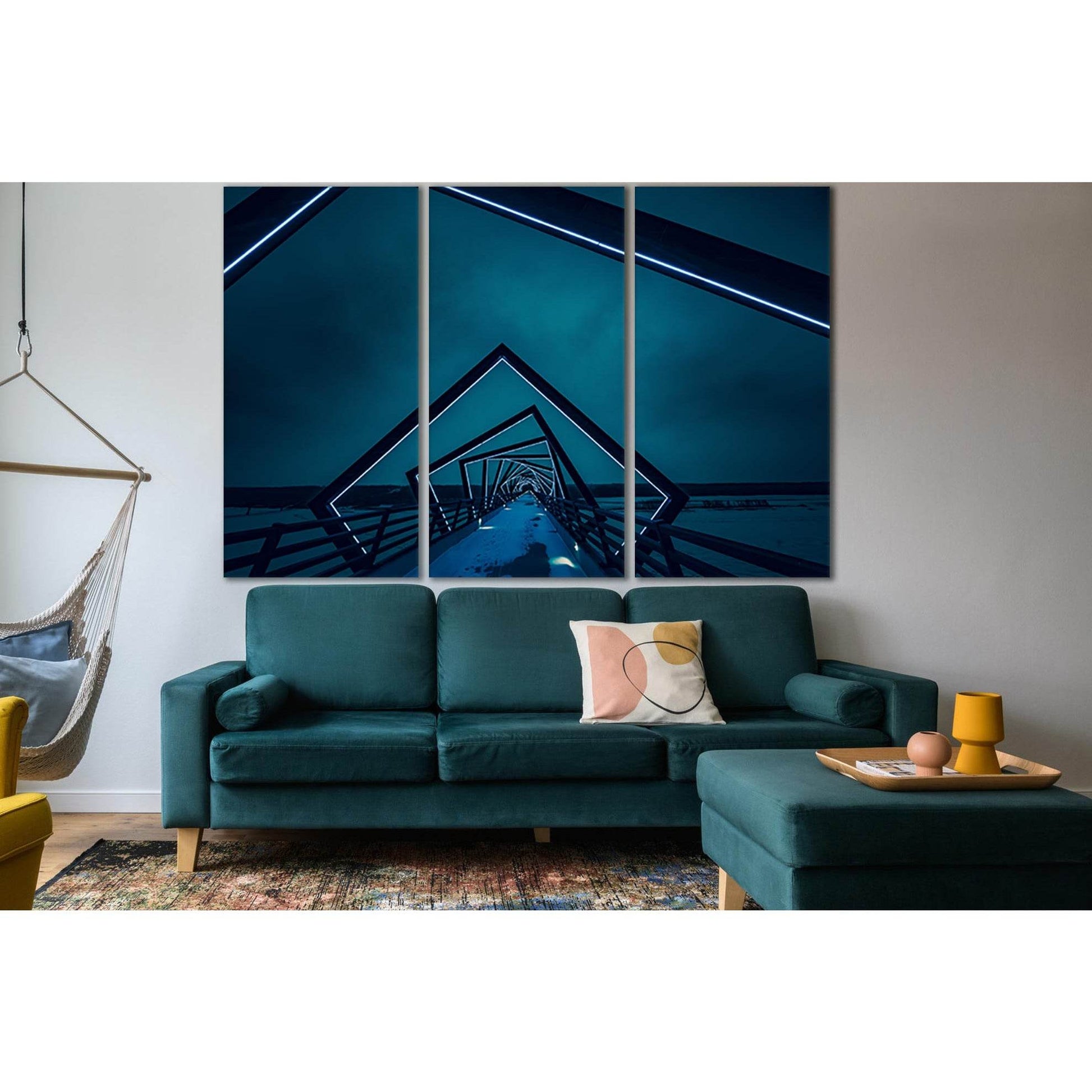 High Trestle Trail №SL1116 Ready to Hang Canvas Print - Zellart Canvas Prints 0new, ALL_Products, Bridges Wall Art