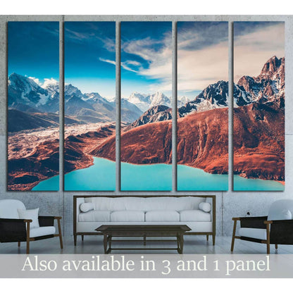 Himalayas. View from Gokyo Ri. Nepal №3182 Ready to Hang Canvas Print - Zellart Canvas Prints ALL_Products, s-3182