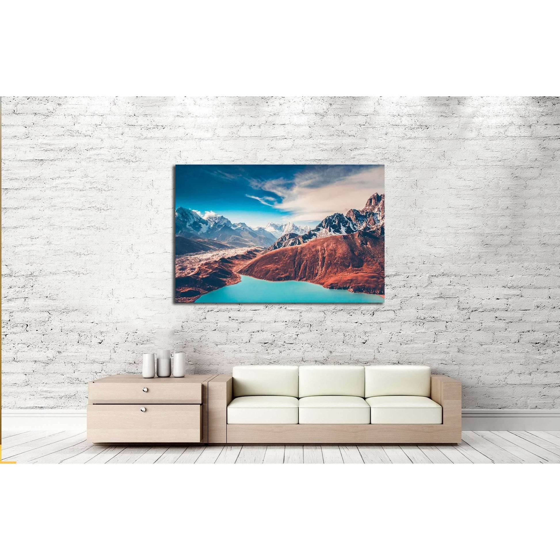 Himalayas. View from Gokyo Ri. Nepal №3182 Ready to Hang Canvas Print - Zellart Canvas Prints ALL_Products, s-3182