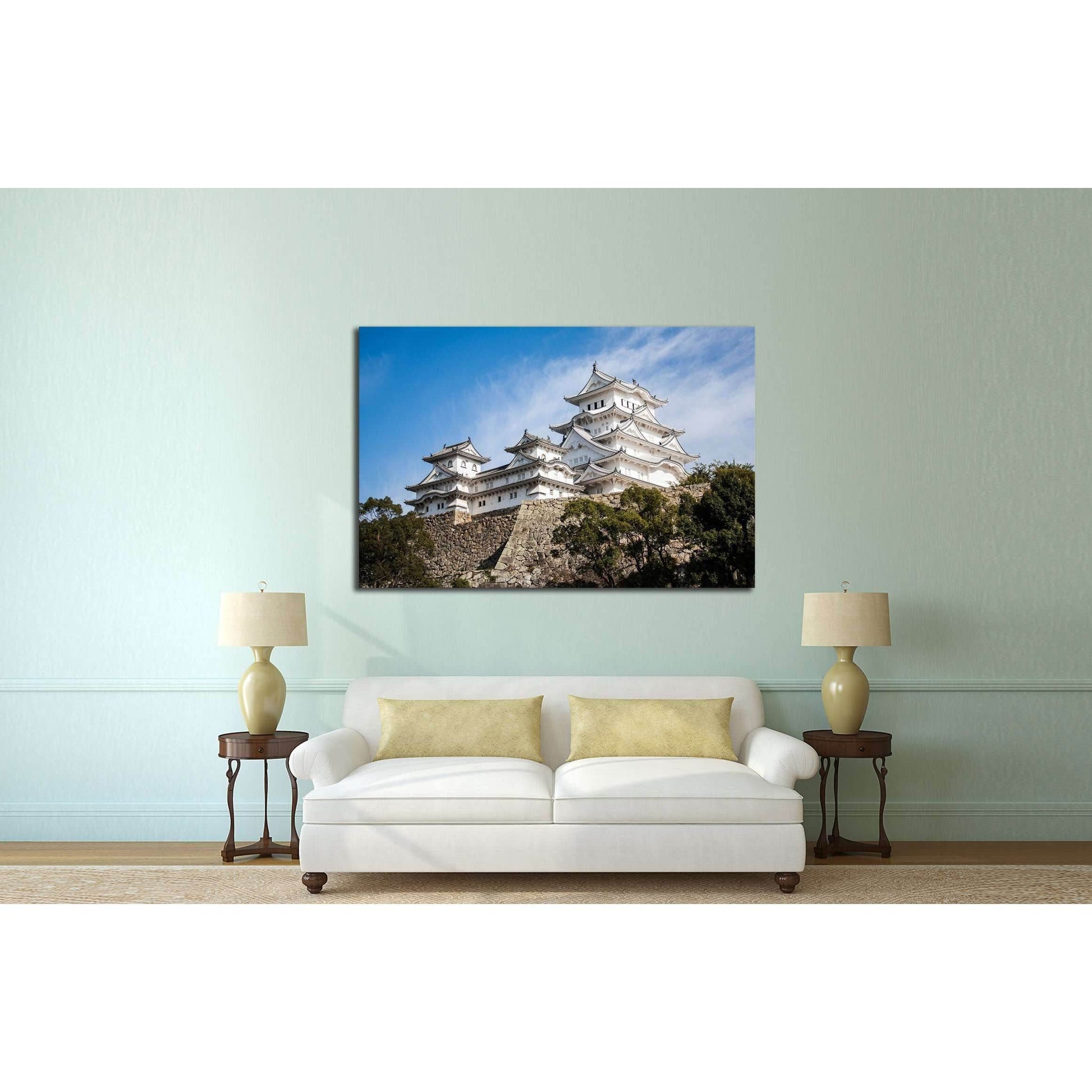 Himeji Castle, also called the white Heron castle, Japan №3035 Ready to Hang Canvas Print - Zellart Canvas Prints ALL_Products, s-3035