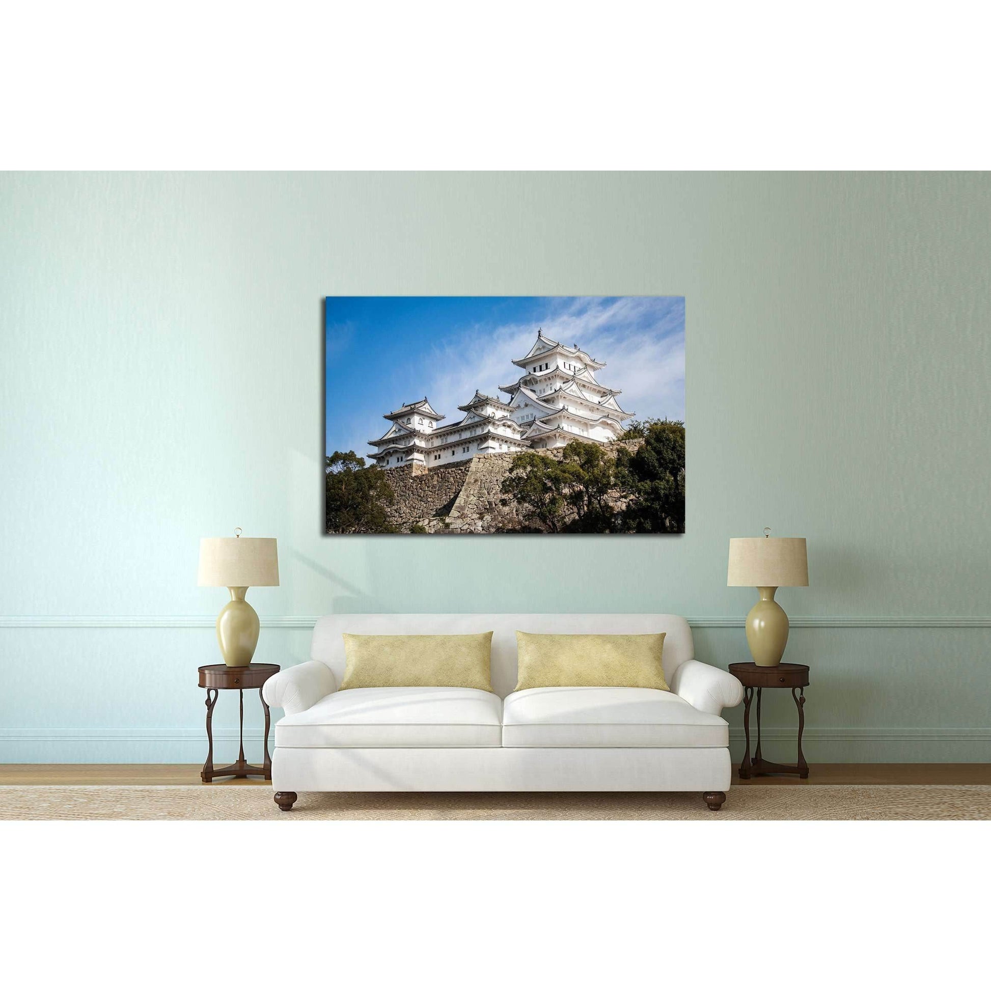 Himeji Castle, also called the white Heron castle, Japan №3035 Ready to Hang Canvas PrintCanvas art arrives ready to hang, with hanging accessories included and no additional framing required. Every canvas print is hand-crafted, made on-demand at our work