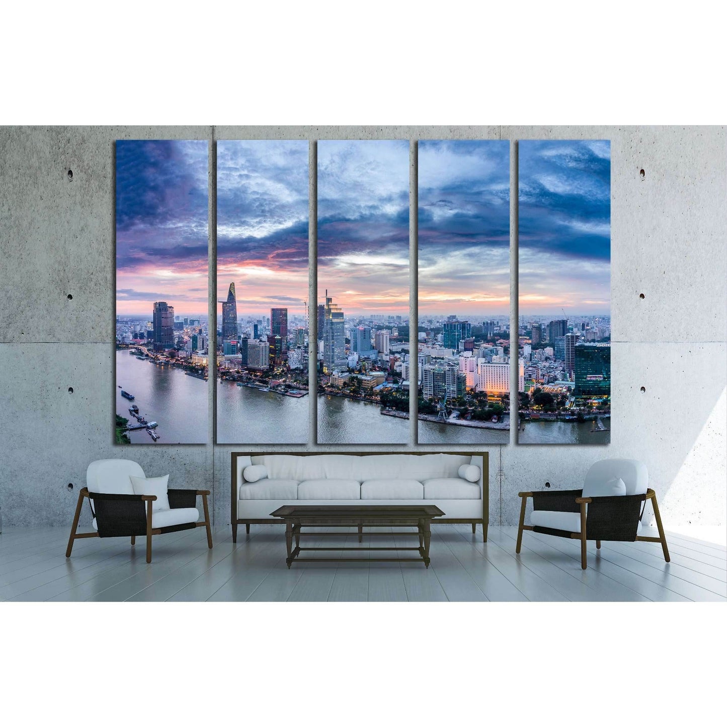 Ho Chi Minh City, aerial view №2741 Ready to Hang Canvas PrintCanvas art arrives ready to hang, with hanging accessories included and no additional framing required. Every canvas print is hand-crafted, made on-demand at our workshop and expertly stretched