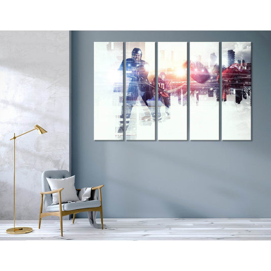 Hockey Players On Ice №04440 Ready to Hang Canvas Print - Zellart Canvas Prints ALL_Products